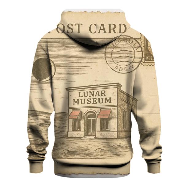 Sepia Postcard From The Moon Museum hoodie designs
