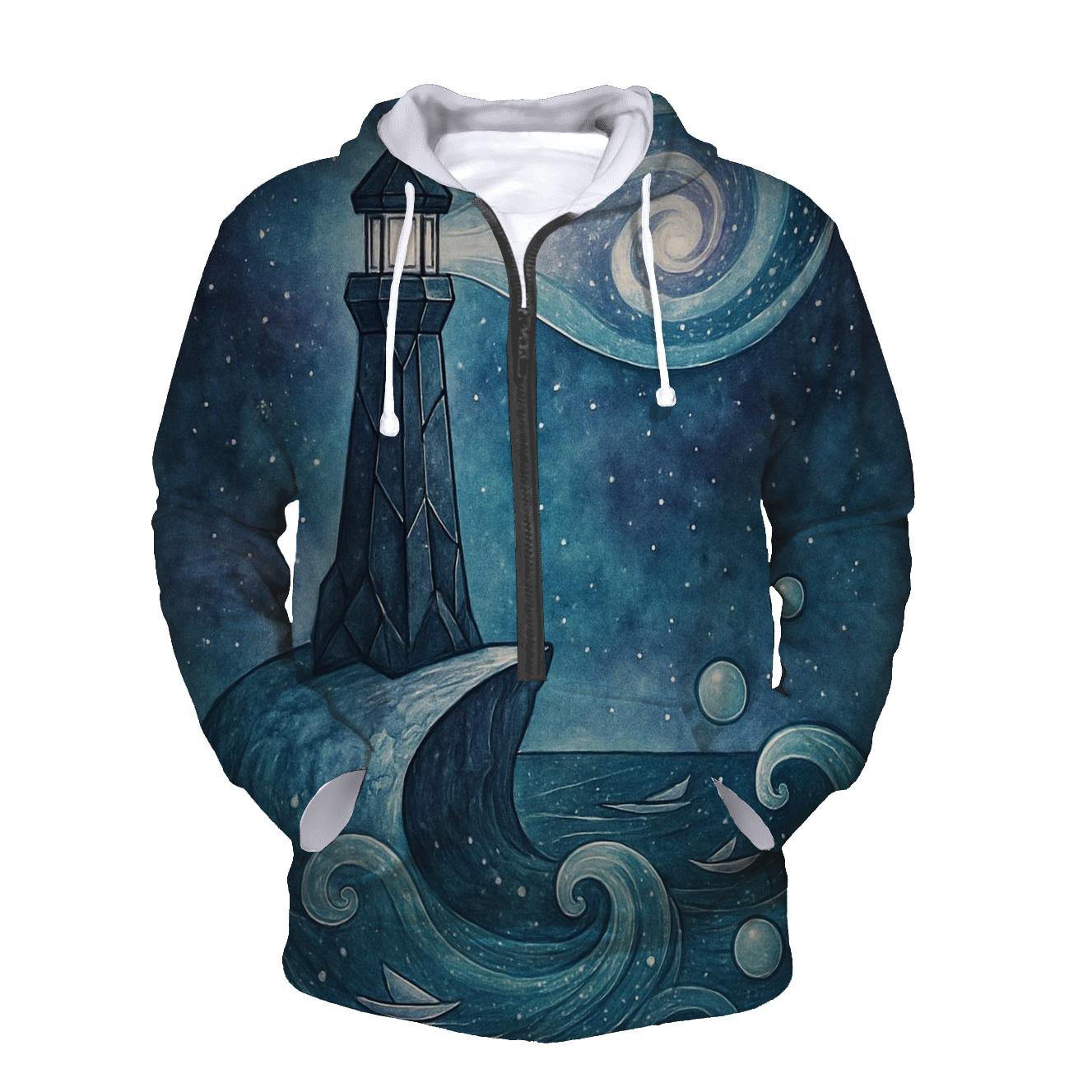 Lighthouse Of The Nebula Tide custom hoodies