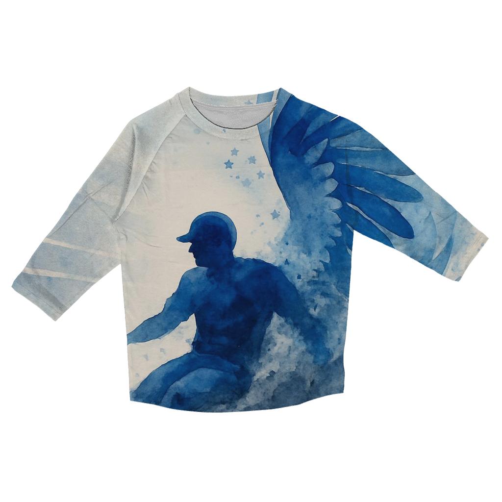 Skyway Slider With Blue Jays Wings custom 3/4 sleeve shirts
