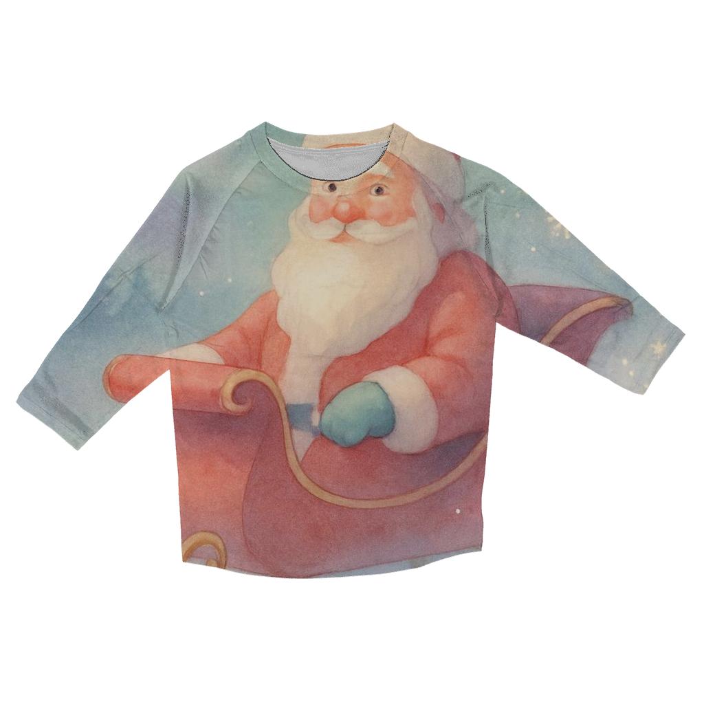 Lavender Sleigh Through Dream Mist custom 3/4 sleeve shirts