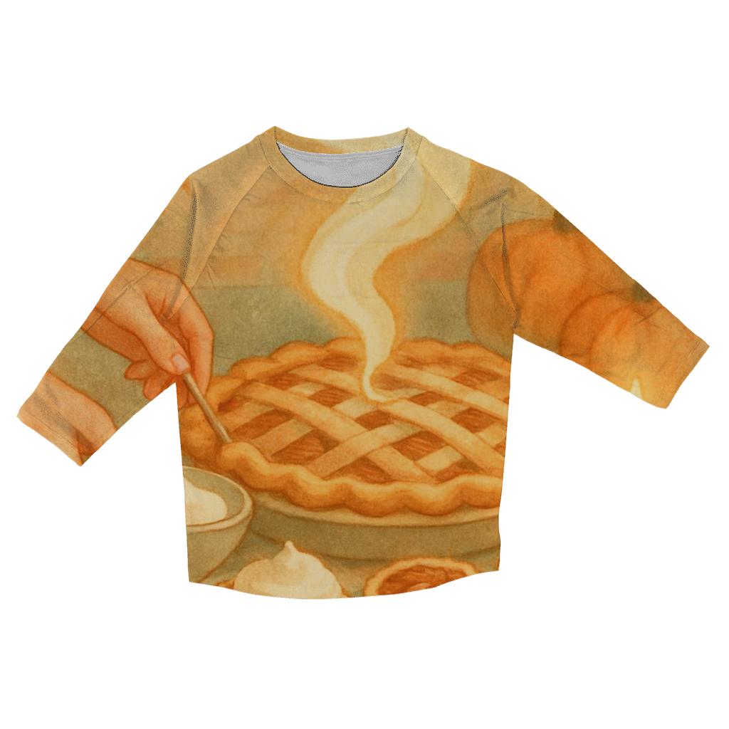 Candlelit Pie Steam Glow cotton quarter sleeve shirts