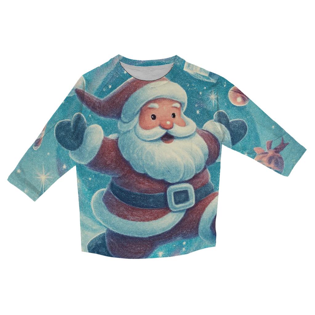 Santa Stuck In A Starry Chimney Portal cotton quarter sleeve shirts