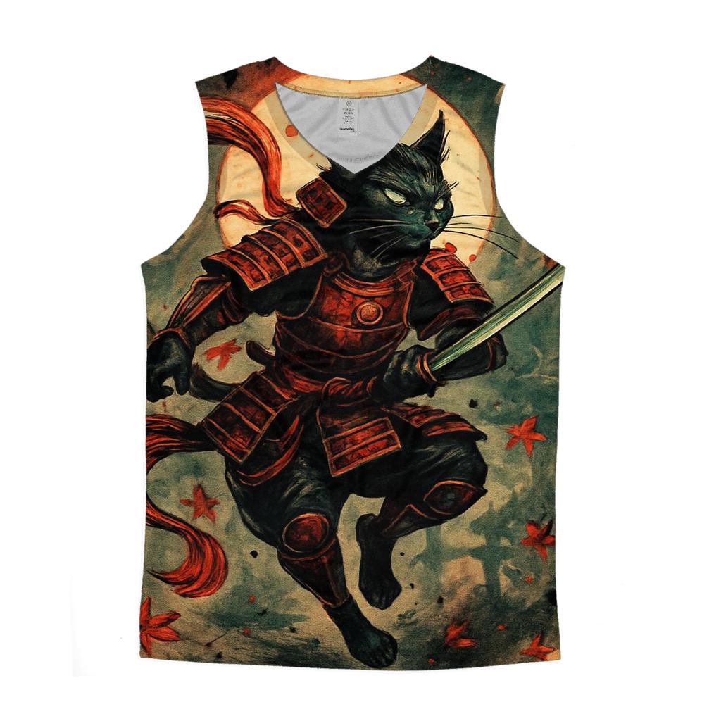 Koi Lantern Samurai Cat stylish racerback tanks