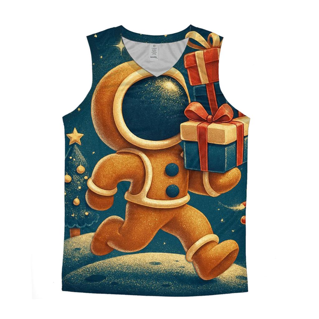 Gingerbread Astronaut Gift Run designer workout tanks
