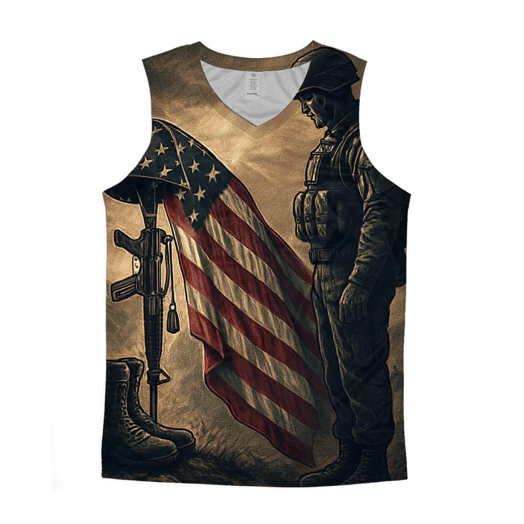 Torchlight Over The Silent Colors graphic print tank tops