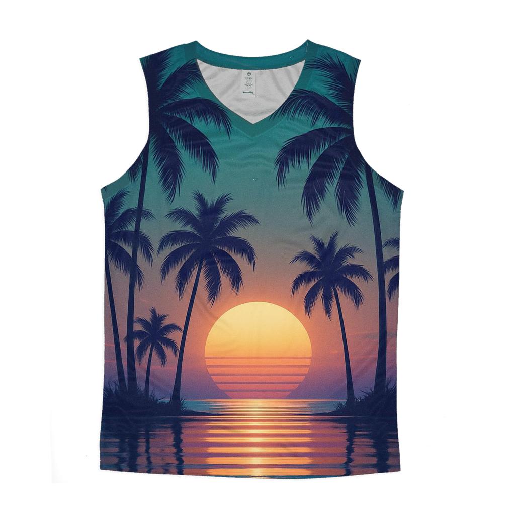 Neon Lagoon Afterglow designer workout tanks