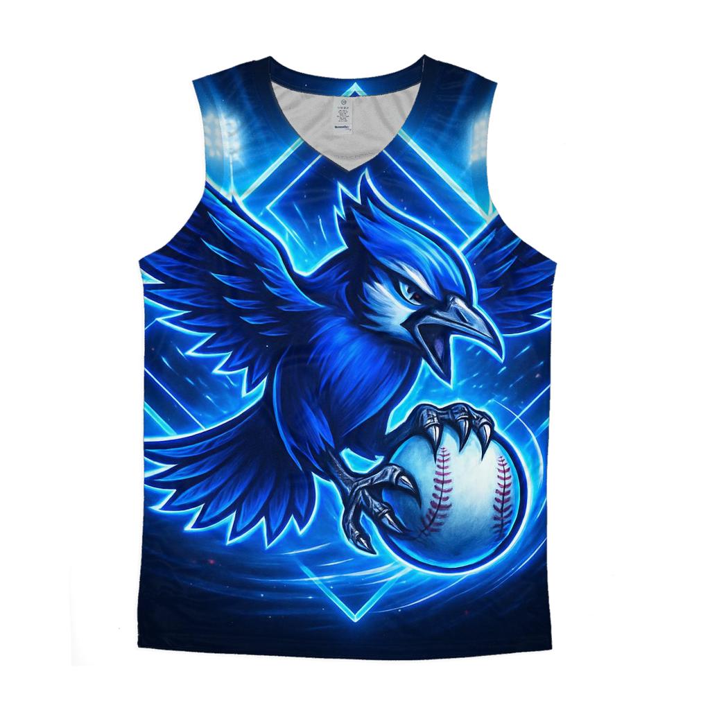 Featherstorm Diamond Blue Jays Pulse sports performance tank tops