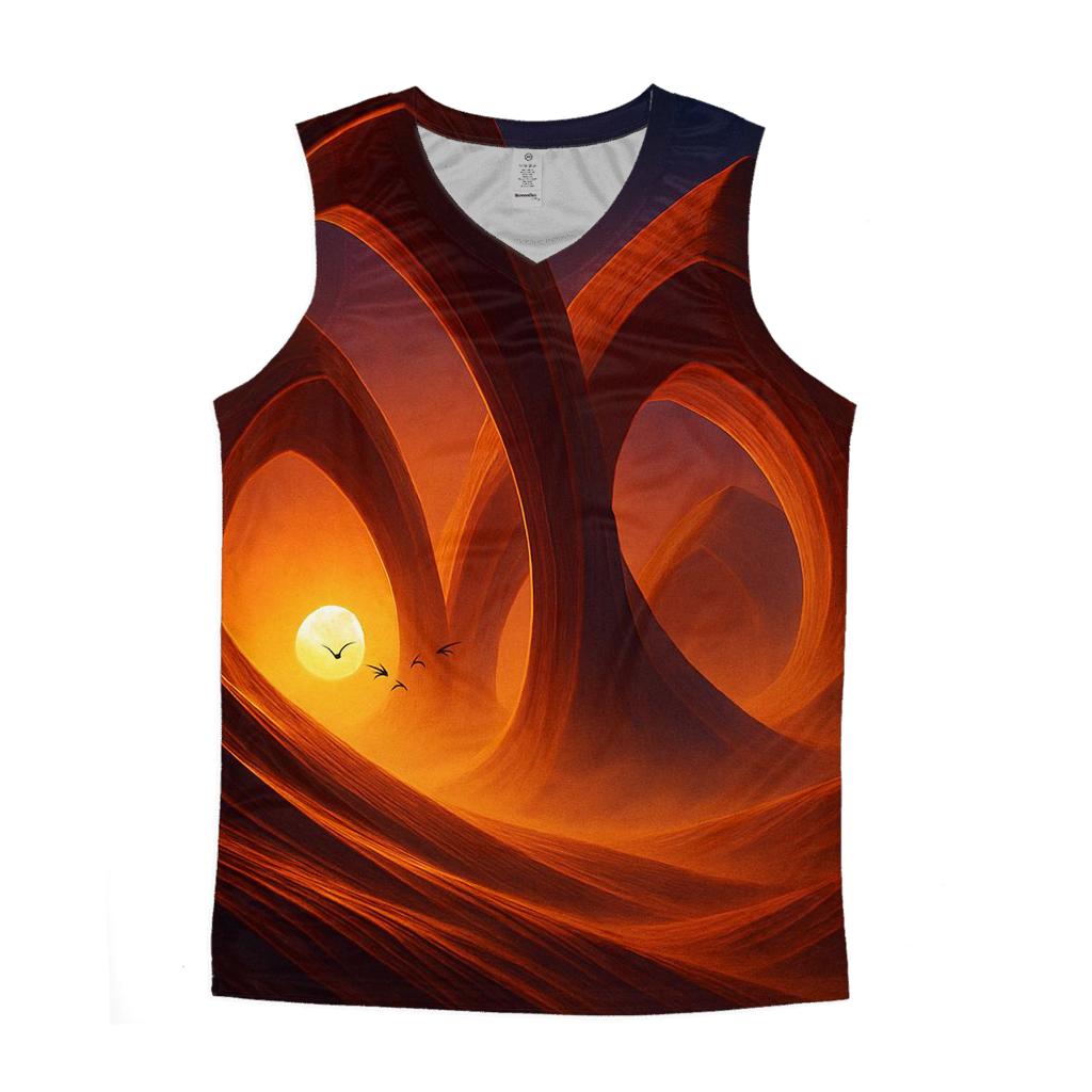 Cathedral Of Dunes At Sundown cotton sleeveless tops
