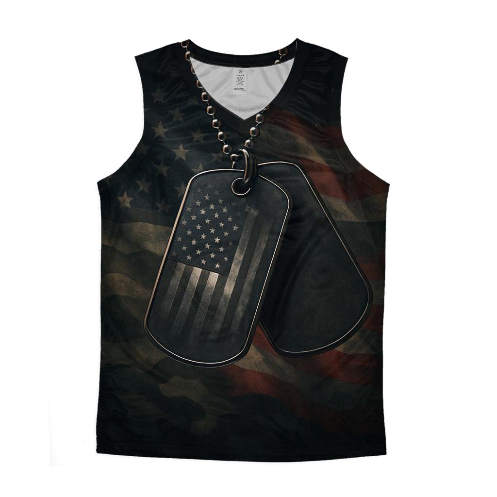 Constellation Of Dog Tags And Stars personalized athletic tanks