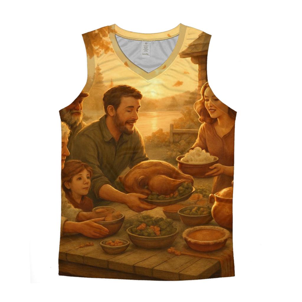 Golden Hour Cabin Table Gathering stylish racerback tanks
