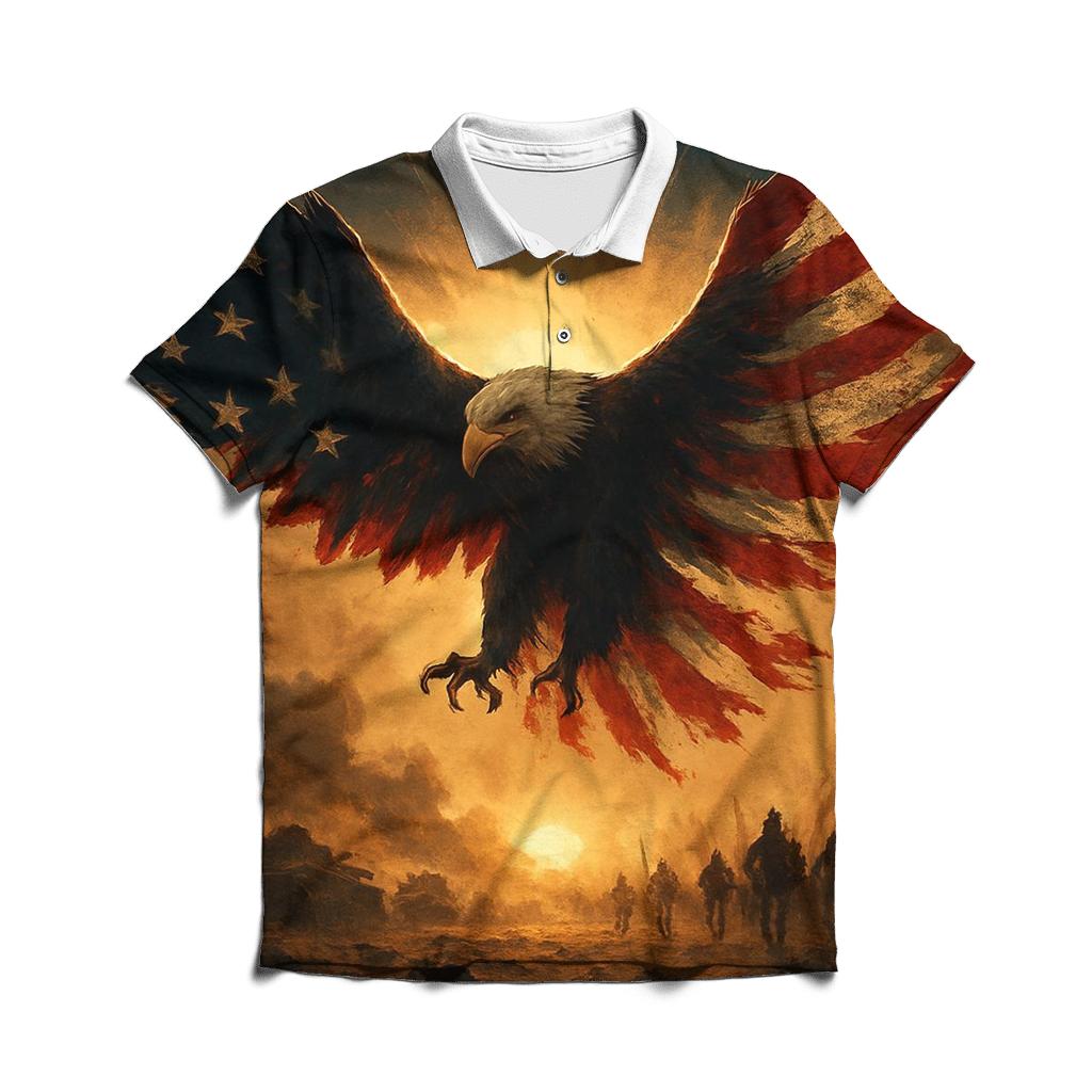 Eagle Of The Shattered Horizon stylish collar polo tees