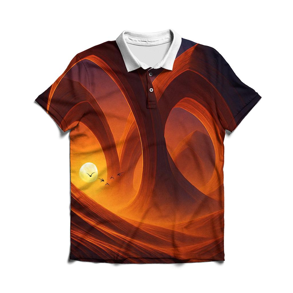 Cathedral Of Dunes At Sundown custom polo shirts