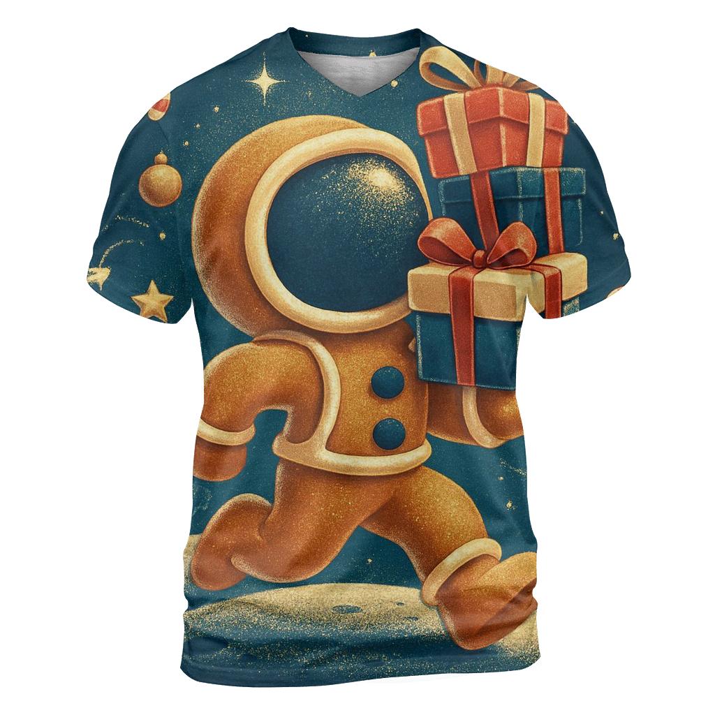 Gingerbread Astronaut Gift Run personalized full print shirts