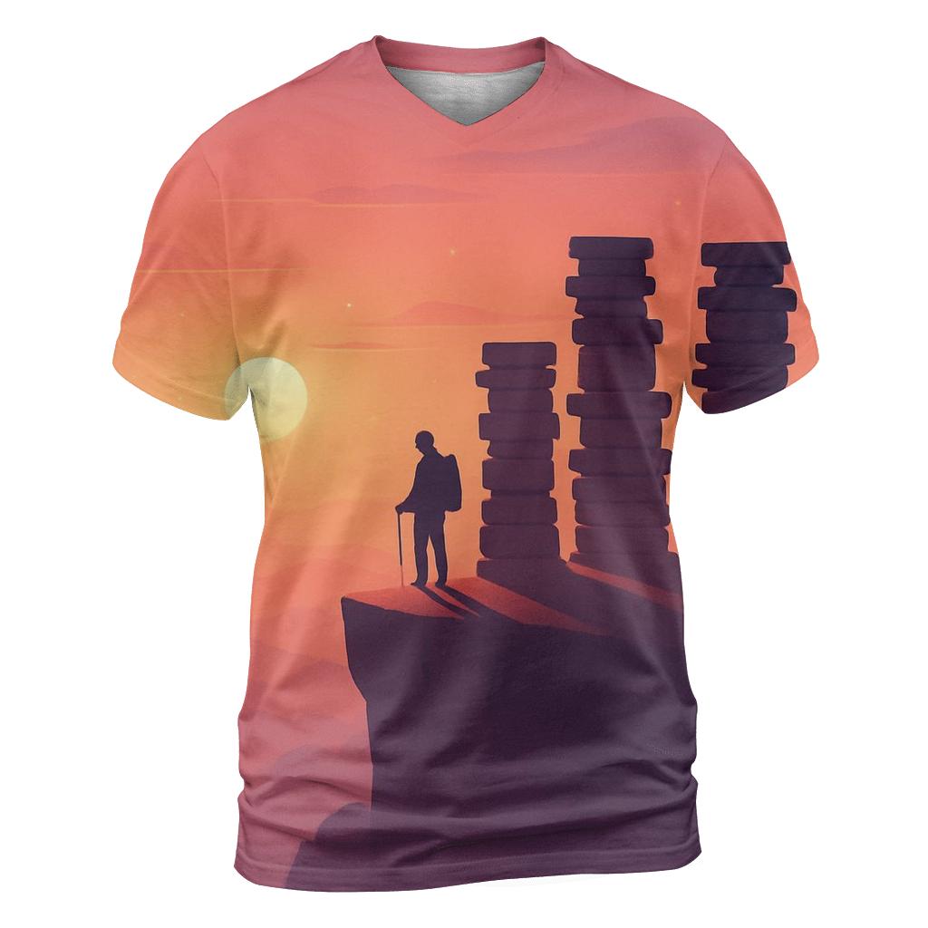 Ember Library Horizon creative print fashion shirts