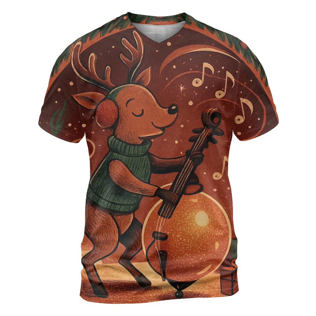 Reindeer Snowglobe Jazz Session trendy printed shirt styles