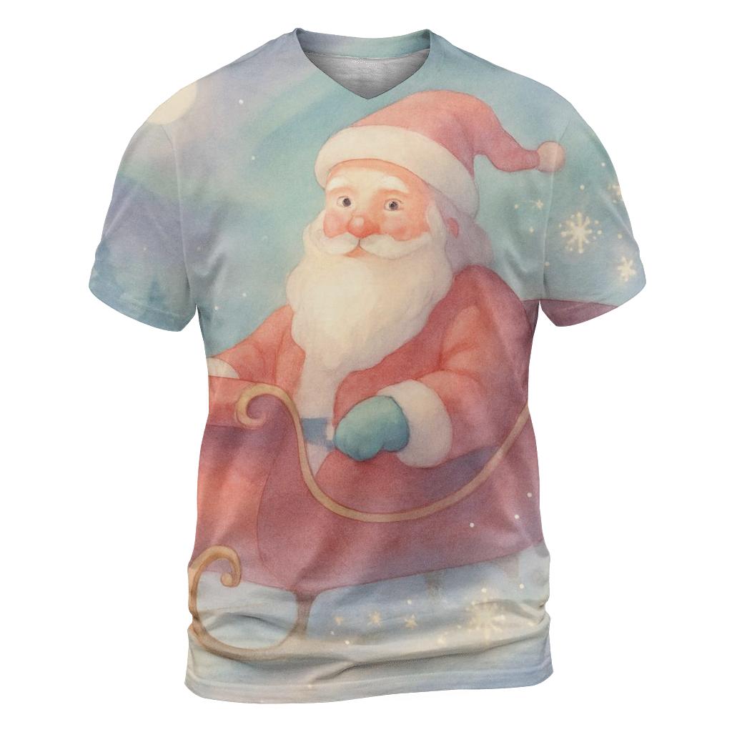 Lavender Sleigh Through Dream Mist artistic all-over print tops