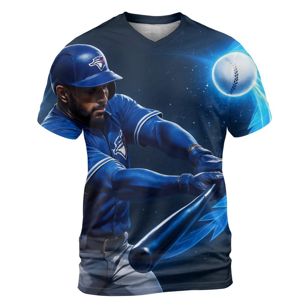 Midnight Arc Blue Jays Home Run creative print fashion shirts