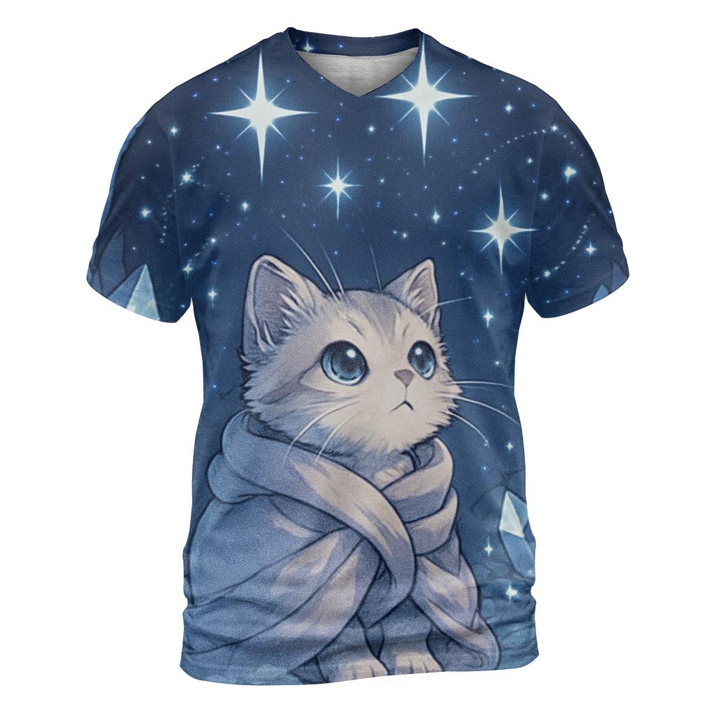 Crystal Cave Stargazer Kitten trendy printed shirt styles