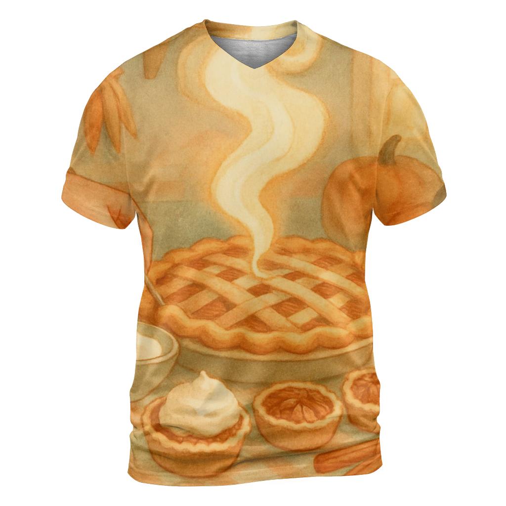 Candlelit Pie Steam Glow unique graphic print tees