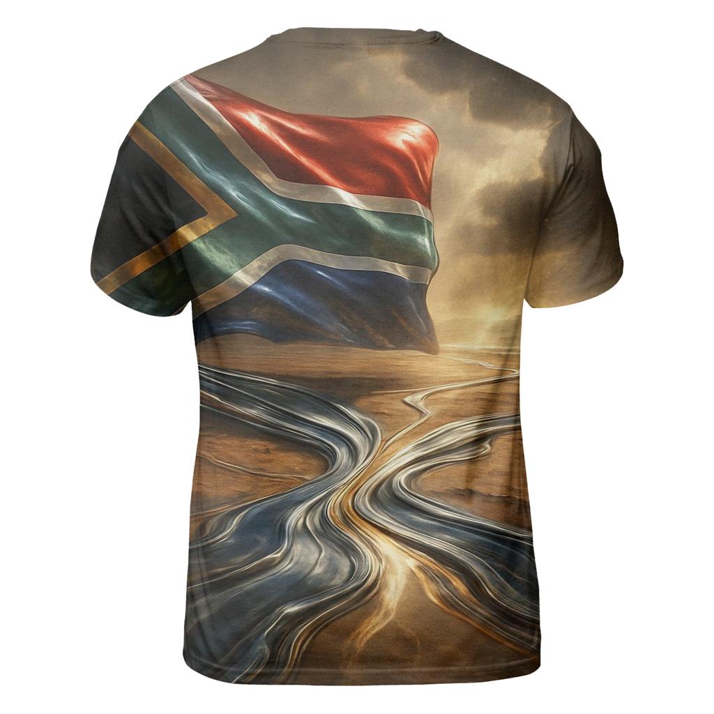 South Africa Surreal Metallic Desert Bloom custom all-over print shirts