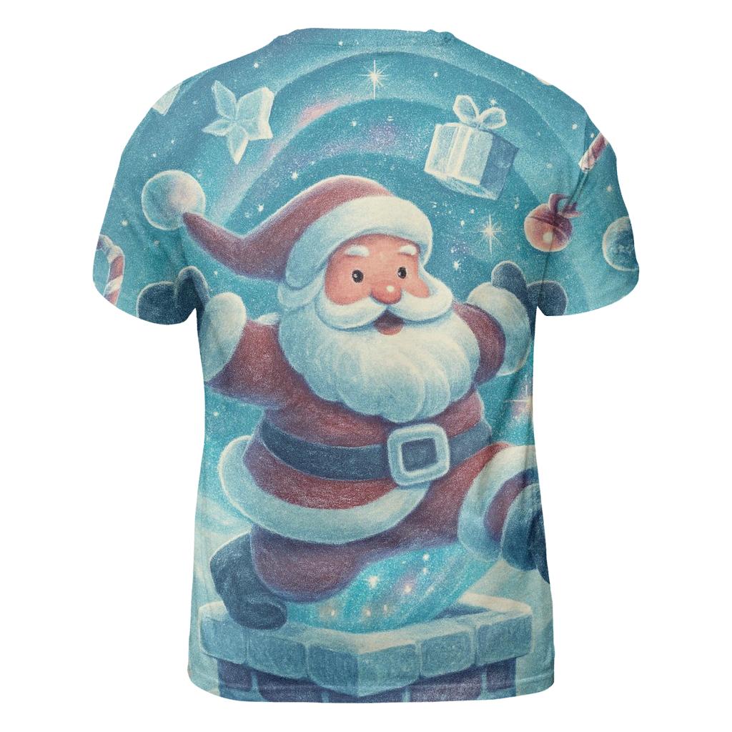 Santa Stuck In A Starry Chimney Portal personalized full print shirts