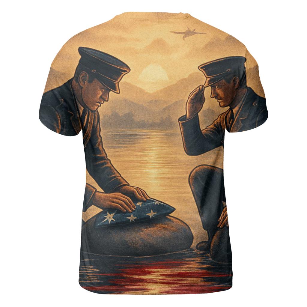 Guardians At The River Of Dawn vibrant all-over design tees