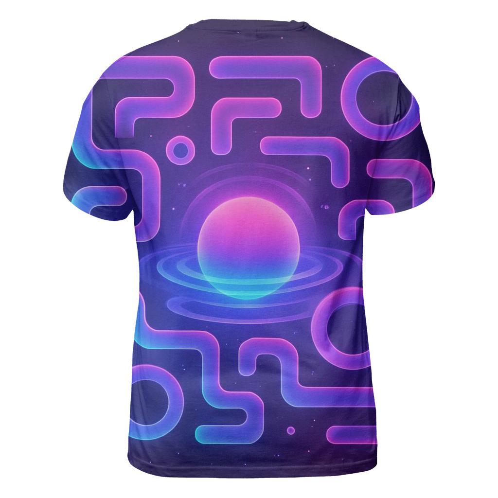 Neon Halo Labyrinth Drift trendy printed shirt styles