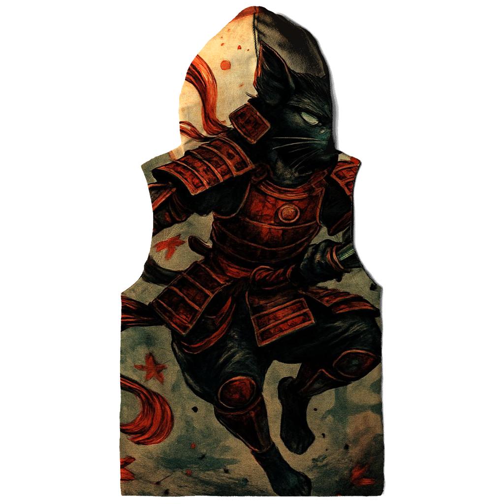 Koi Lantern Samurai Cat graphic hoodies