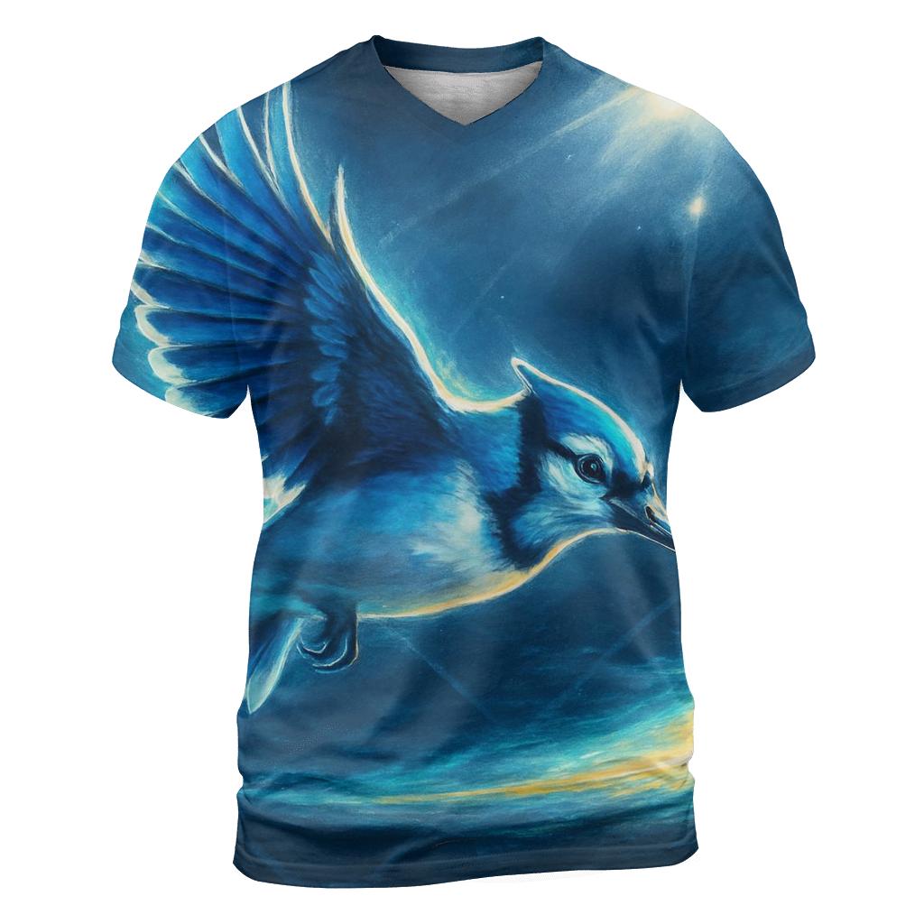 Blue Jays Aurora Flight Over The Plate artistic all-over print tops