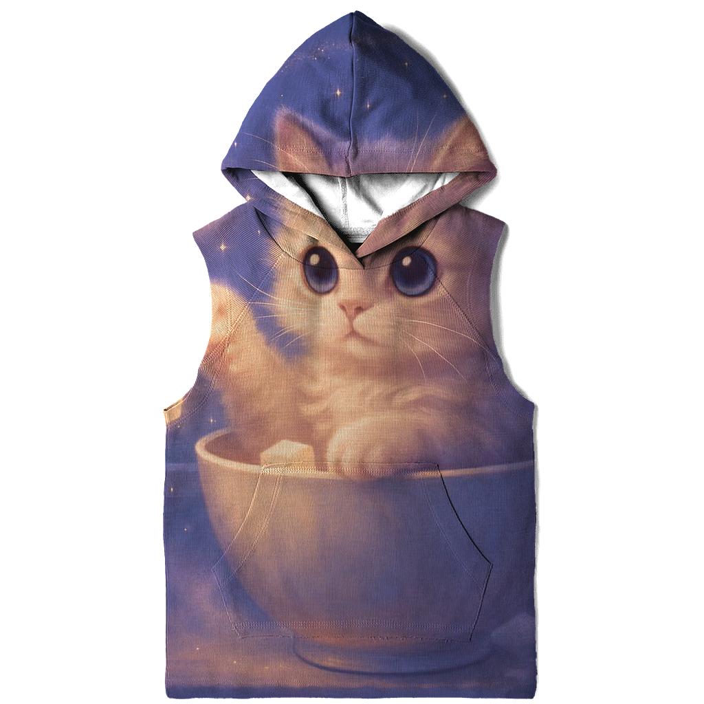 Moonlit Teacup Kitten Reverie graphic hoodies