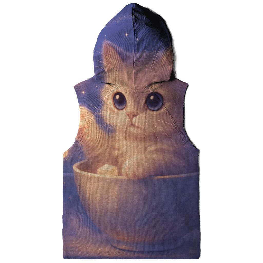 Moonlit Teacup Kitten Reverie graphic hoodies