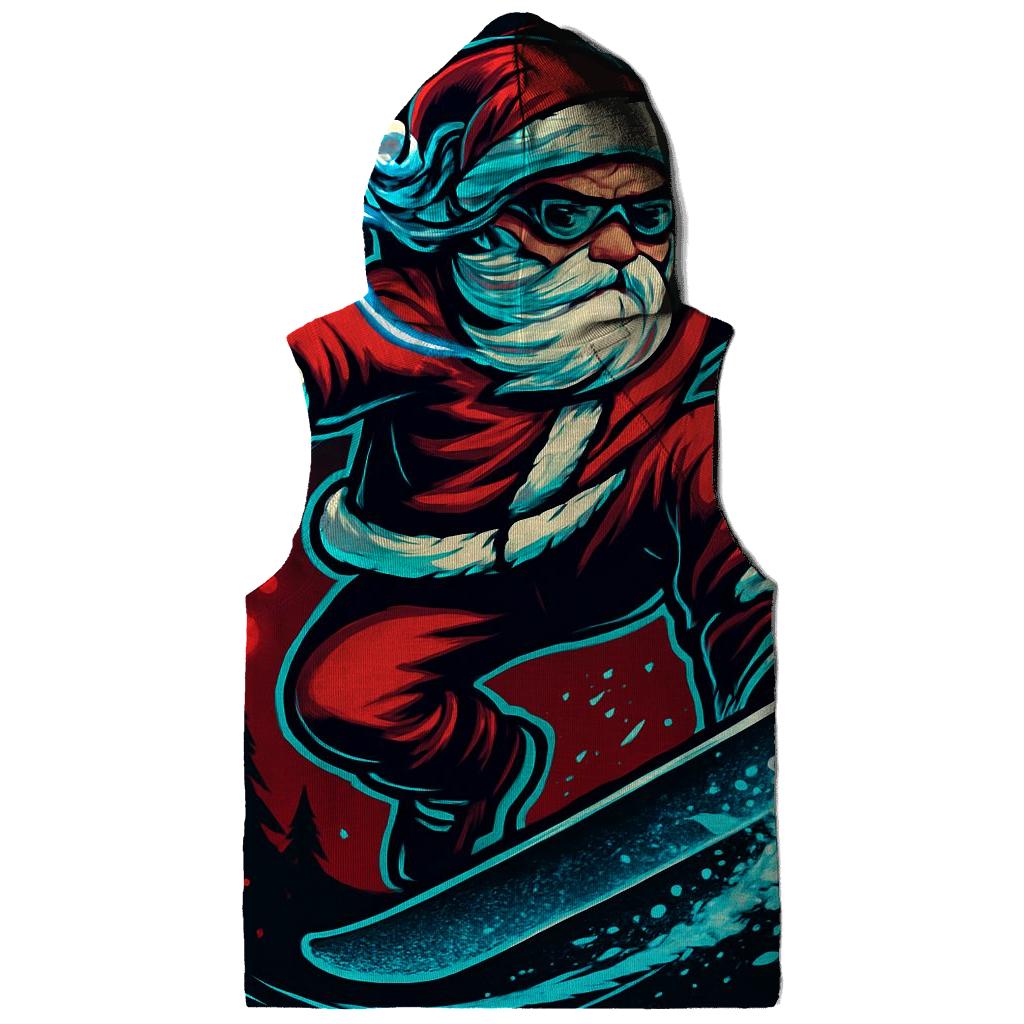 Neon Snowstorm Santa Kickflip designer hoodies