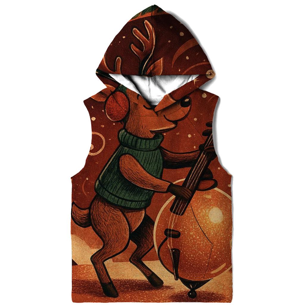 Reindeer Snowglobe Jazz Session graphic hoodies