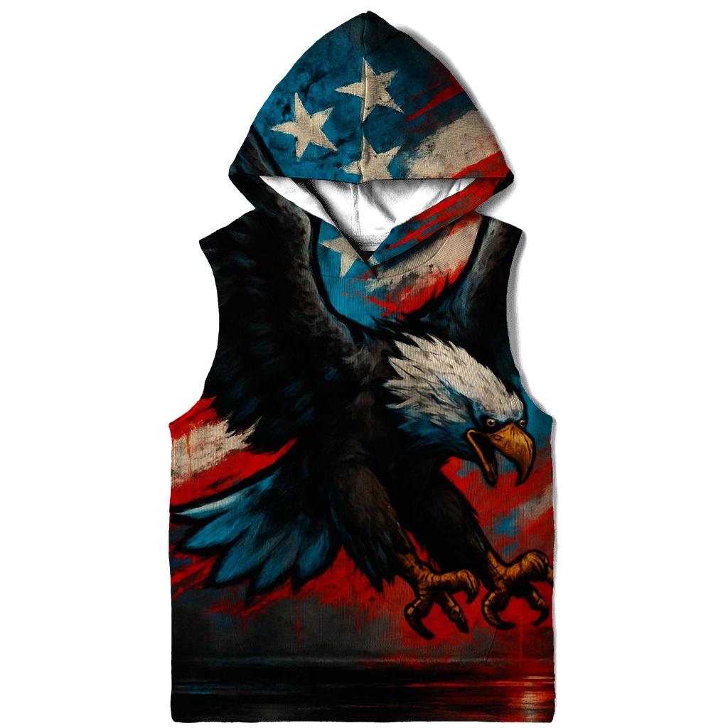 Urban Eagle Surge Through Graffiti Stripes zip-up hoodies