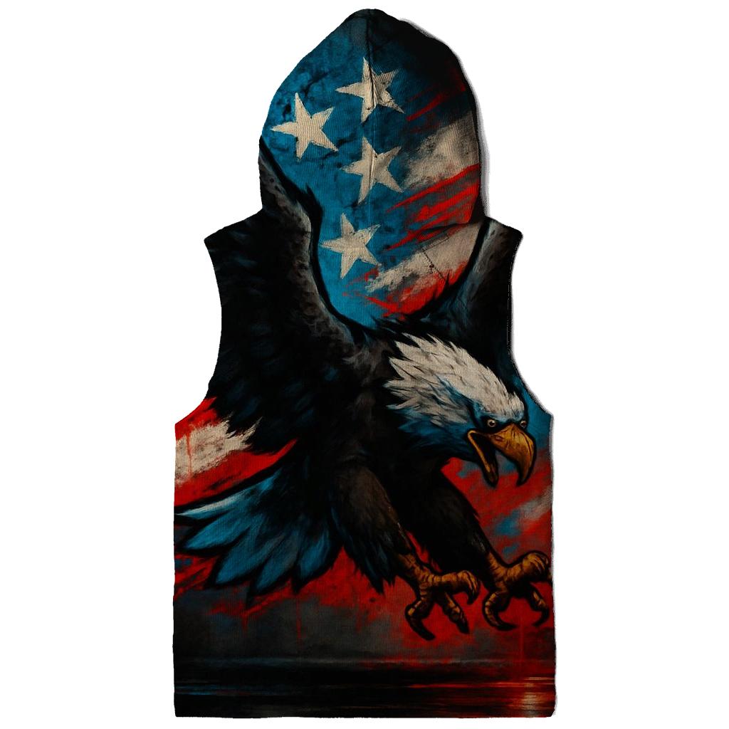 Urban Eagle Surge Through Graffiti Stripes zip-up hoodies