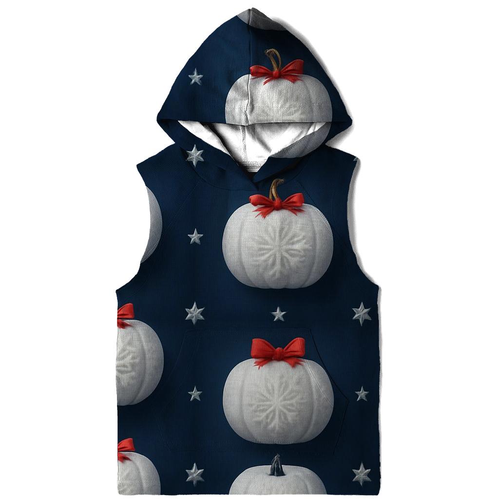 White Snowflake Pumpkin Grid On Navy Blue Background hoodie trends