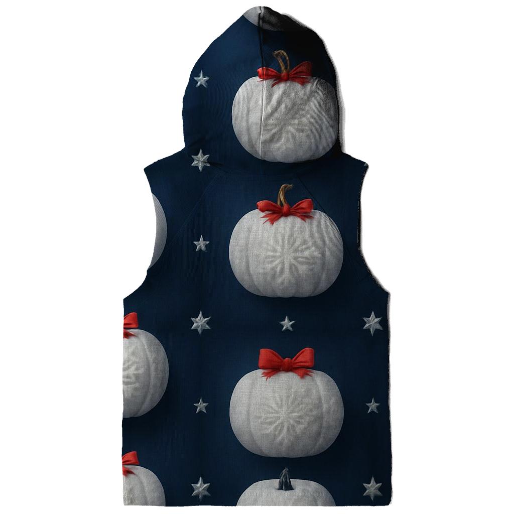 White Snowflake Pumpkin Grid On Navy Blue Background hoodie trends