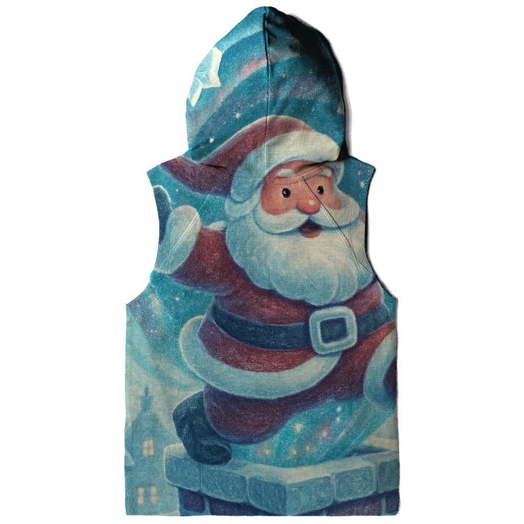 Santa Stuck In A Starry Chimney Portal graphic hoodies
