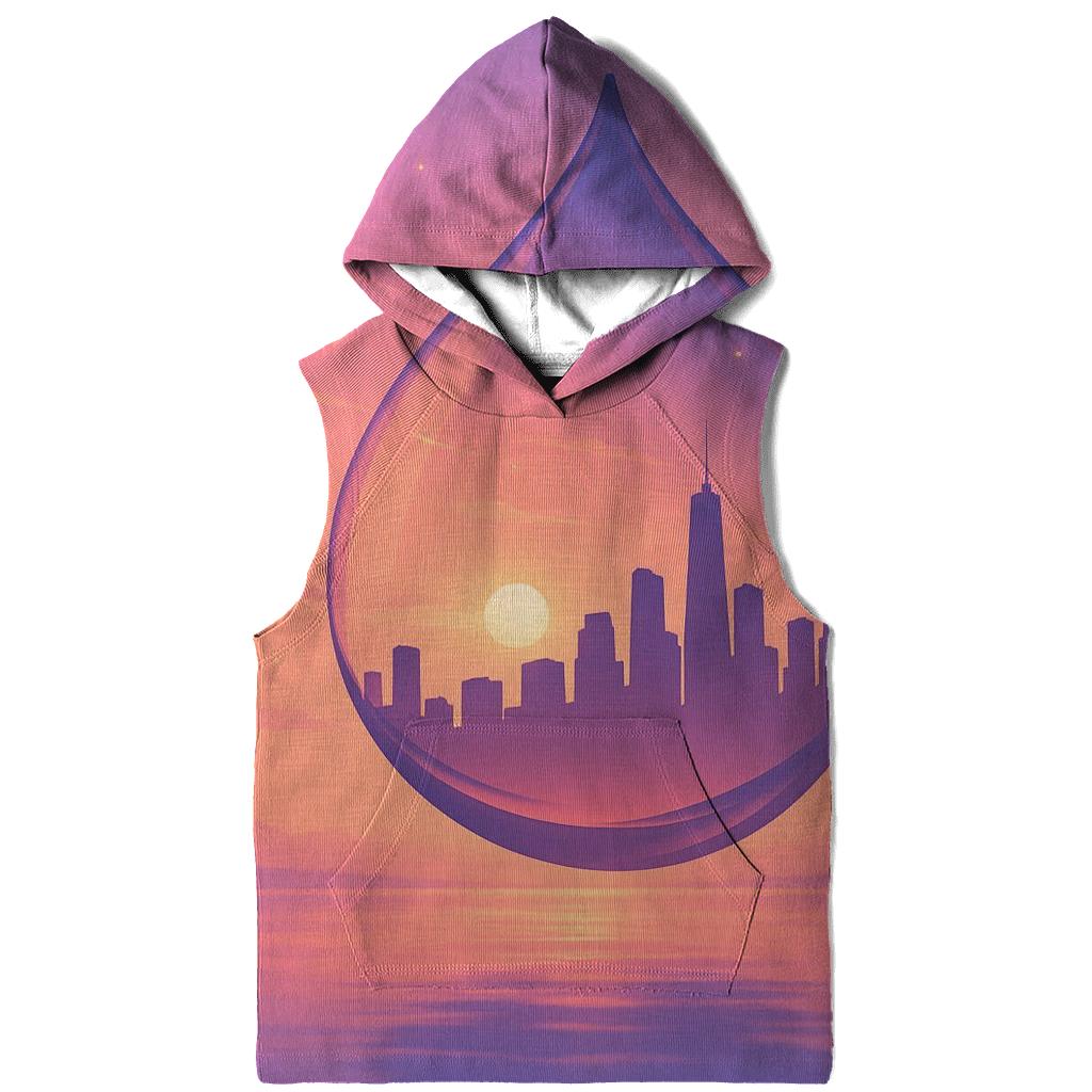 Skyline In A Glass Sunset pullover hoodies