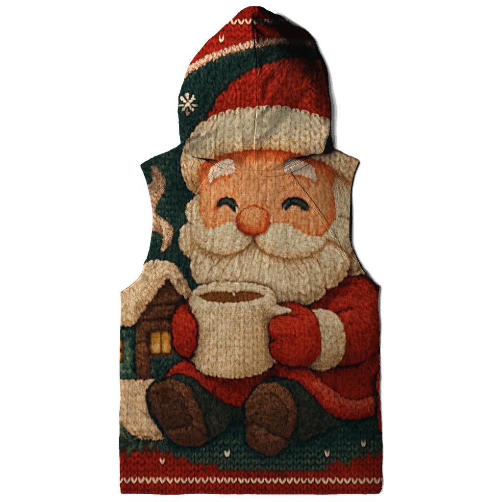 Knitted Pattern Santa Cocoa Cabin heavyweight hoodies