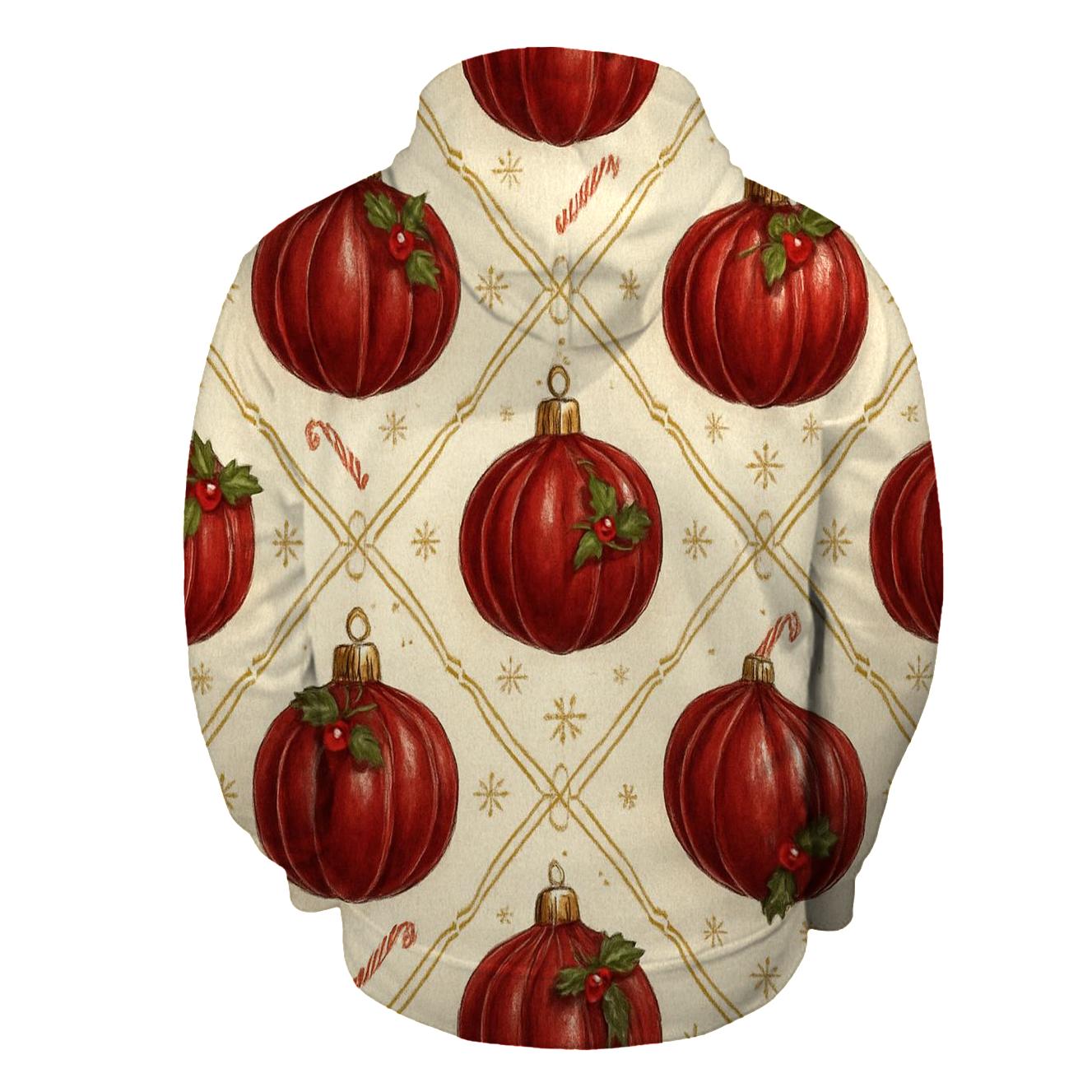 Crimson Ornament Pumpkin Lattice On Ivory Background pullover hoodies
