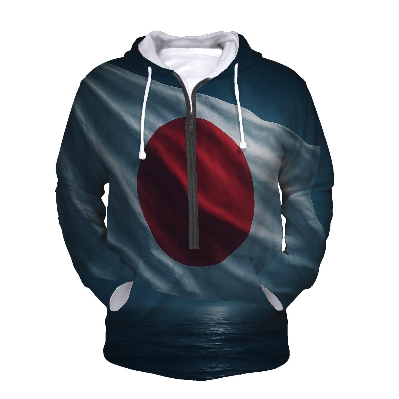 Japan Aurora Fabric Over Ocean premium hoodies
