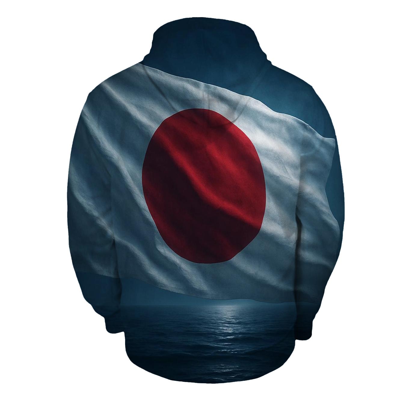 Japan Aurora Fabric Over Ocean premium hoodies