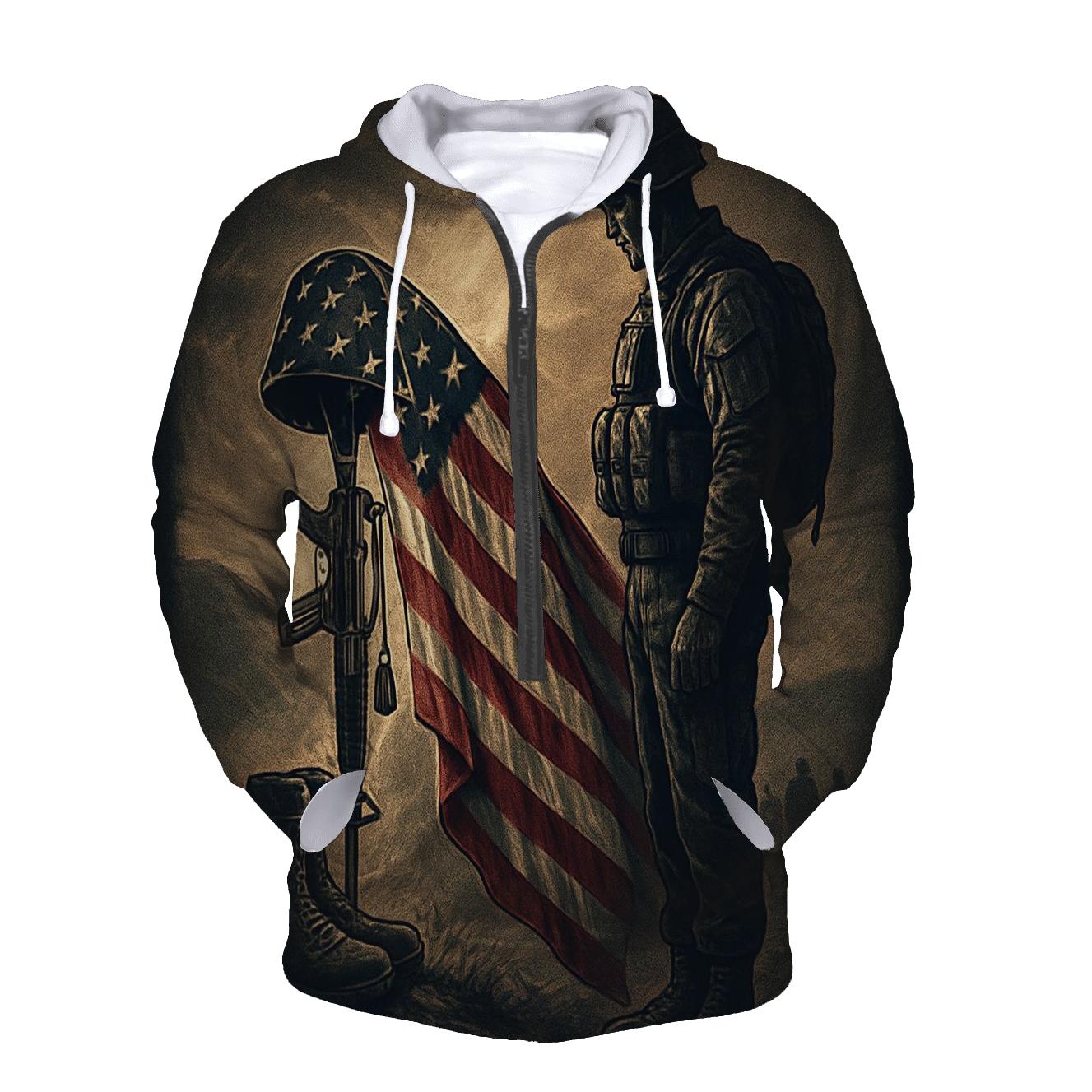 Torchlight Over The Silent Colors embroidered hoodies