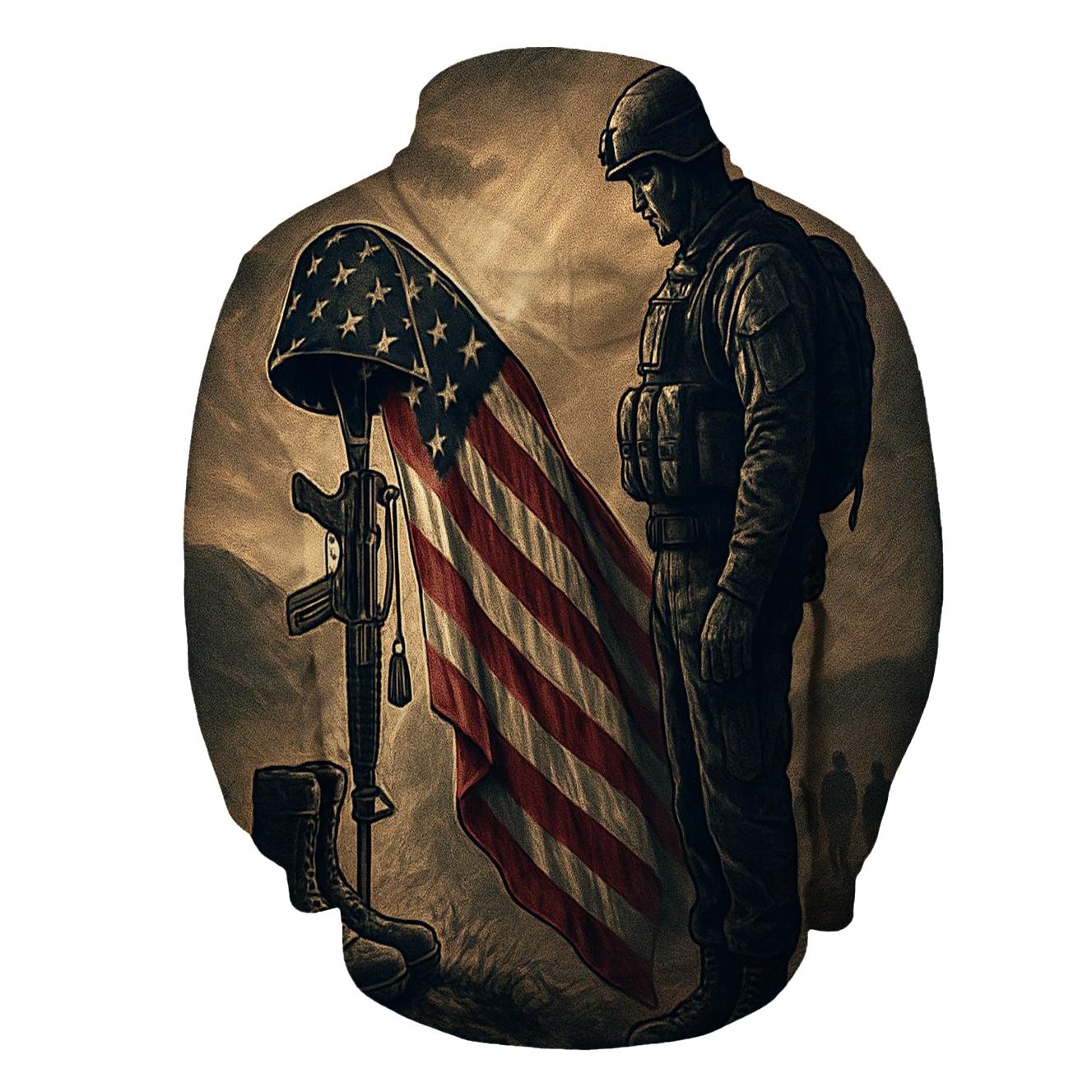 Torchlight Over The Silent Colors embroidered hoodies