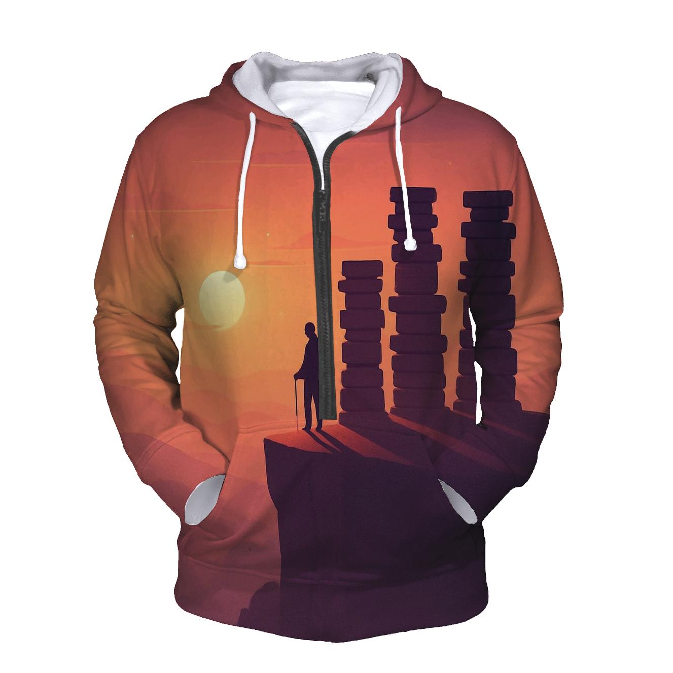 Ember Library Horizon printed hoodies
