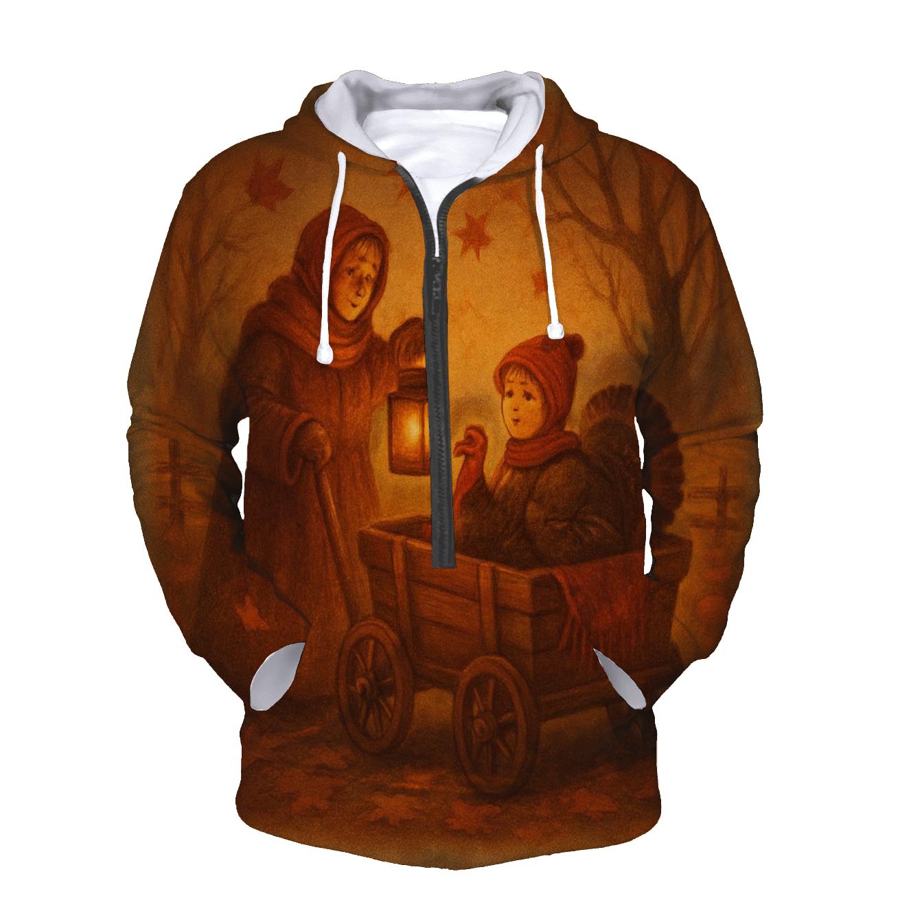 Lanternlit Gratitude Wagon premium hoodies
