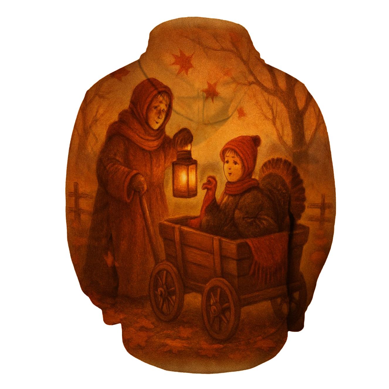 Lanternlit Gratitude Wagon premium hoodies