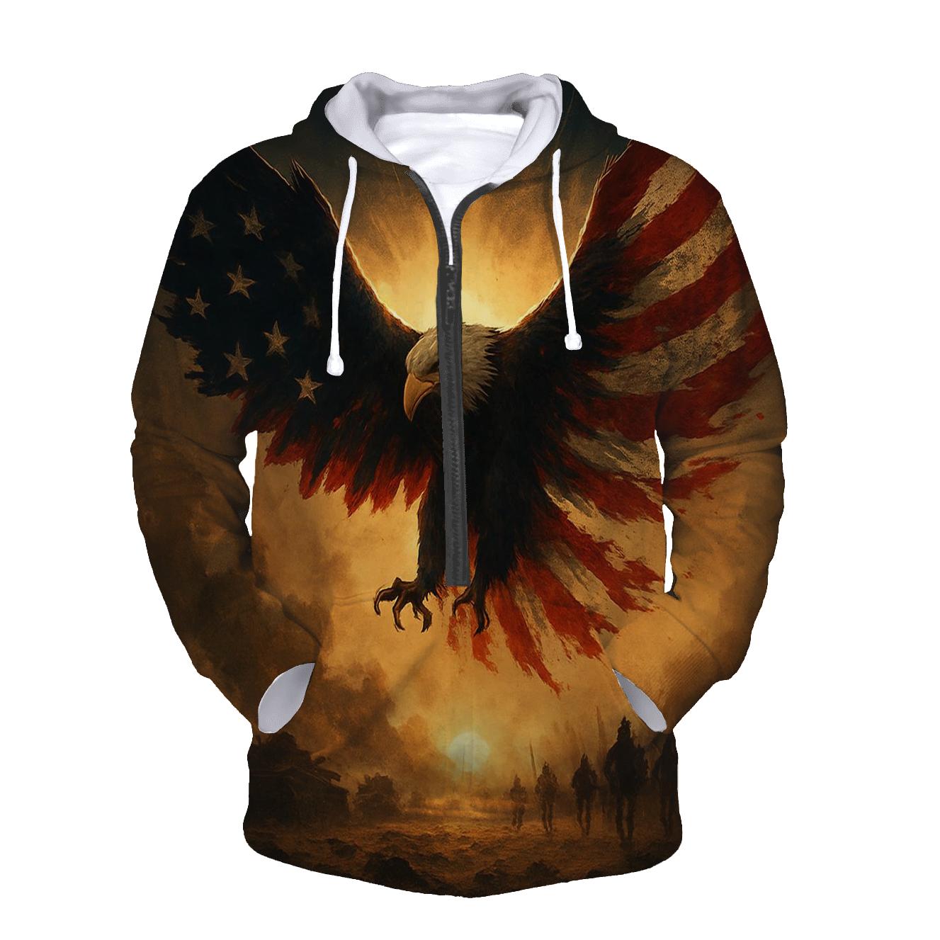 Eagle Of The Shattered Horizon printed hoodies