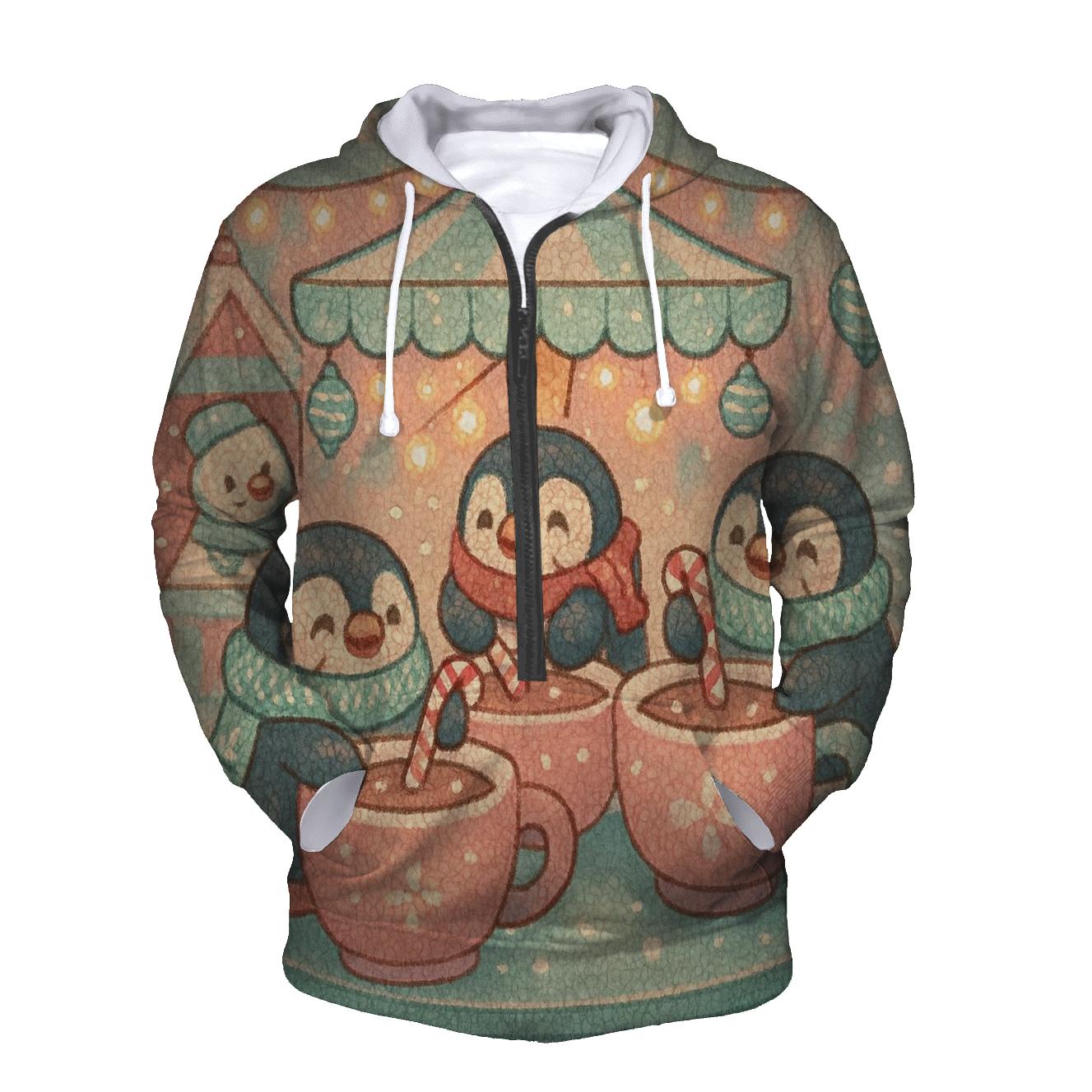 Penguins Hosting A Cocoa Carousel designer hoodies